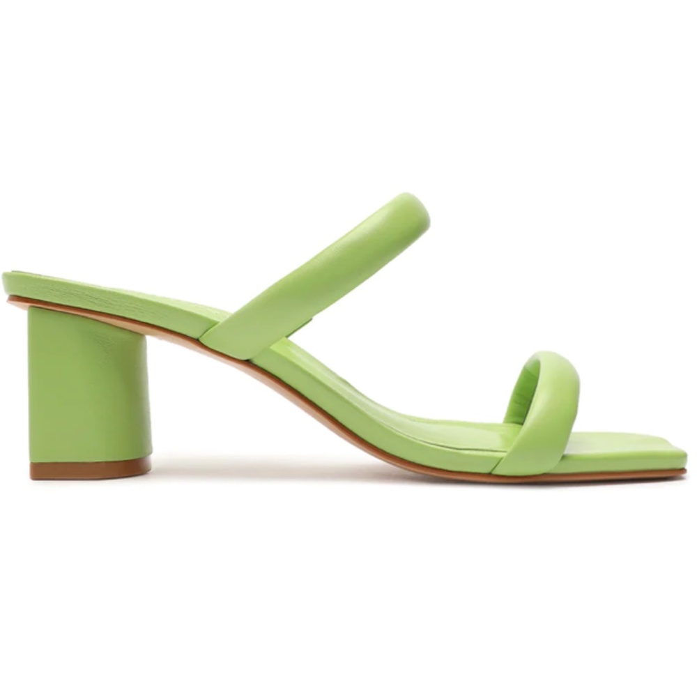 SCHUTZ Green Heeled Sandals
